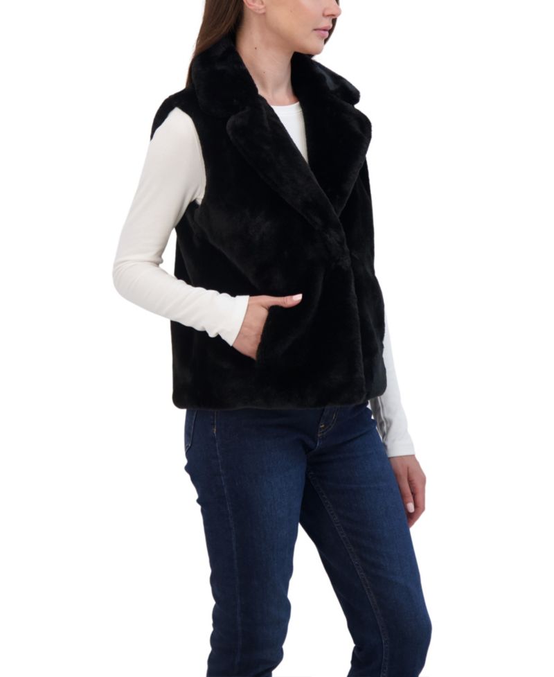 Women's Faux Fur Notch Collar Vest
