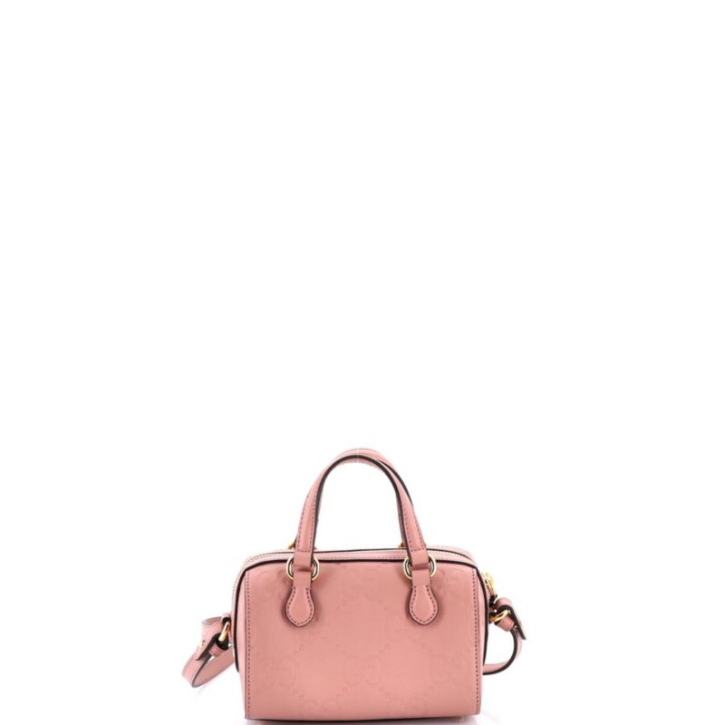 Super Mini Convertible Boston Bag Jumbo GG Embossed Leather