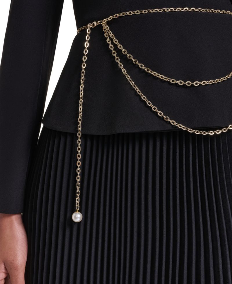 Women's Floor-Length Tuxedo-Inspired Gown