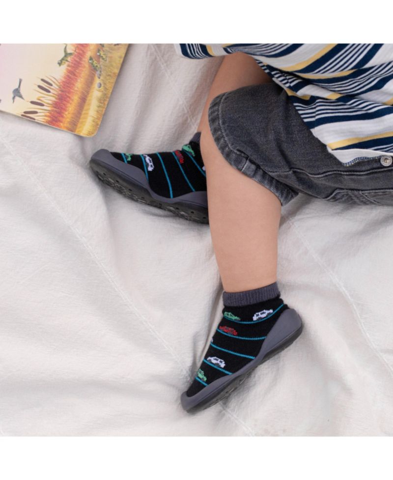 Baby Boys First Walk Sock Shoes Broom Broom