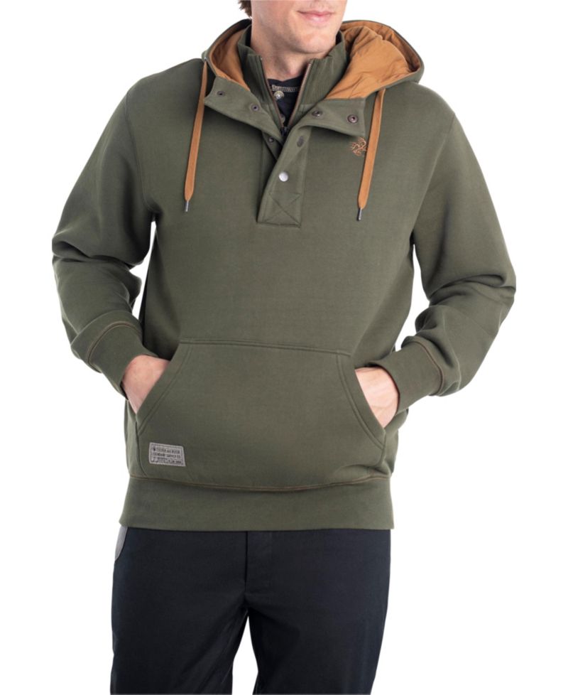 Men's Quarter Zip Hoodie Heavyweight Hooded Long Sleeve Sweatshirt