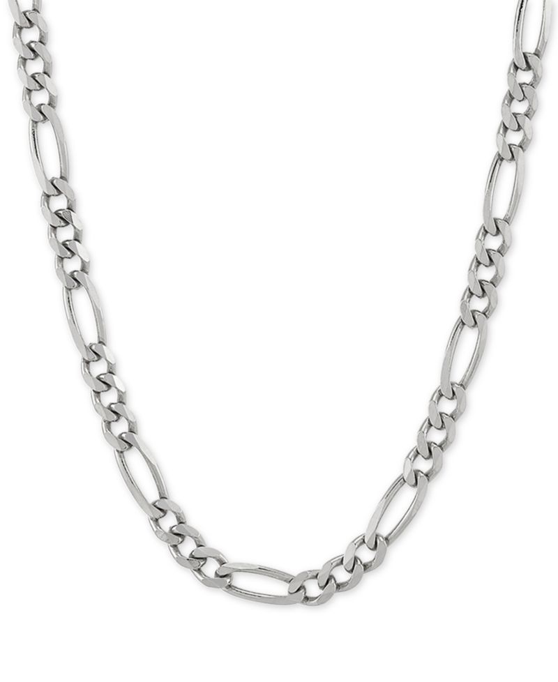Figaro Link Chain 18" Necklace (4-1/3mm) in 18k Gold-Plated Sterling Silver