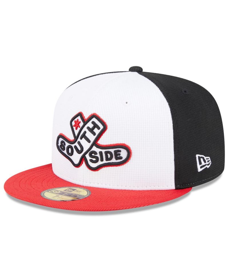 Men's White/Red Chicago White Sox 2025 City Connect Batting Practice 59FIFTY Fitted Hat