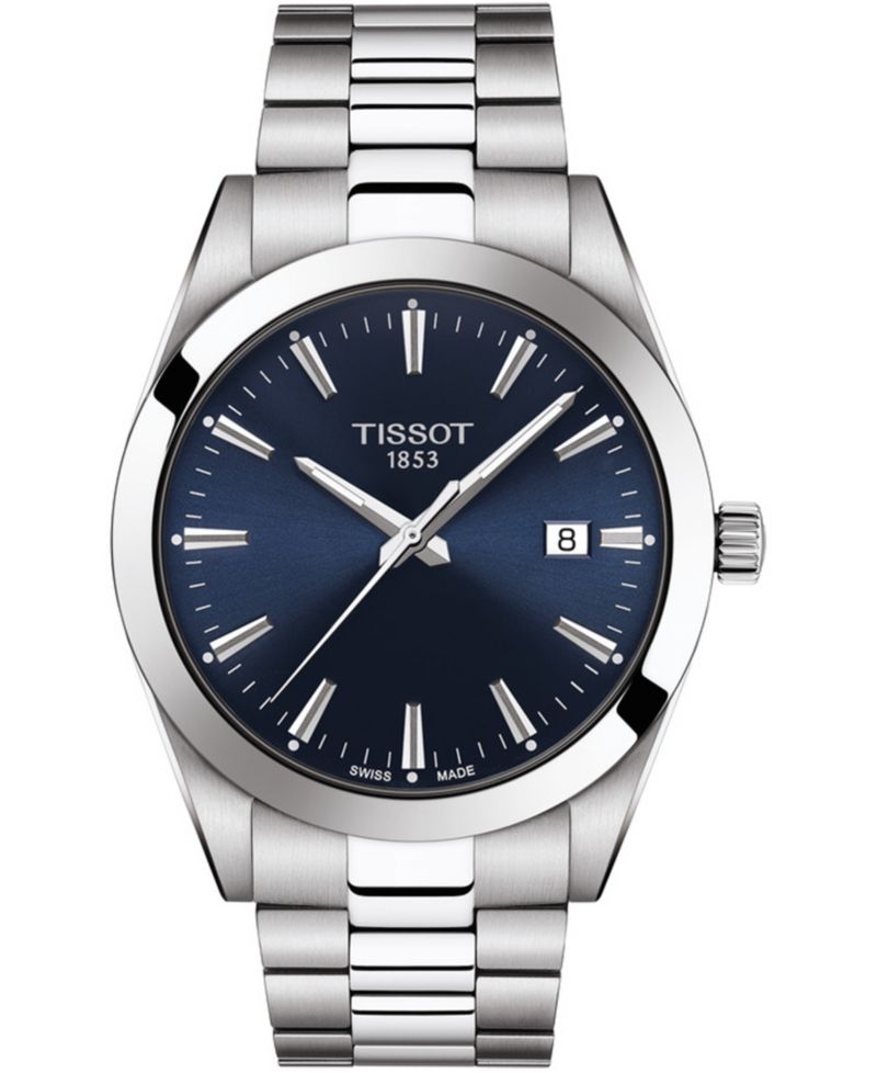 Men's Swiss T-Classic Gentleman Stainless Steel Bracelet Watch 40mm