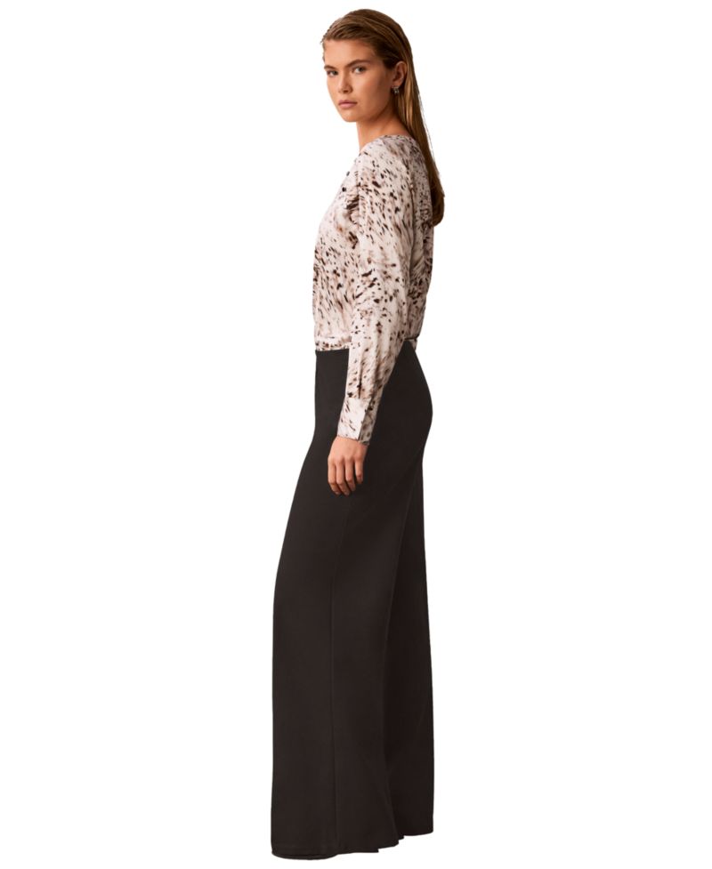 Petite Boat Neck Button-Front Long-Raglan-Sleeve Blouse