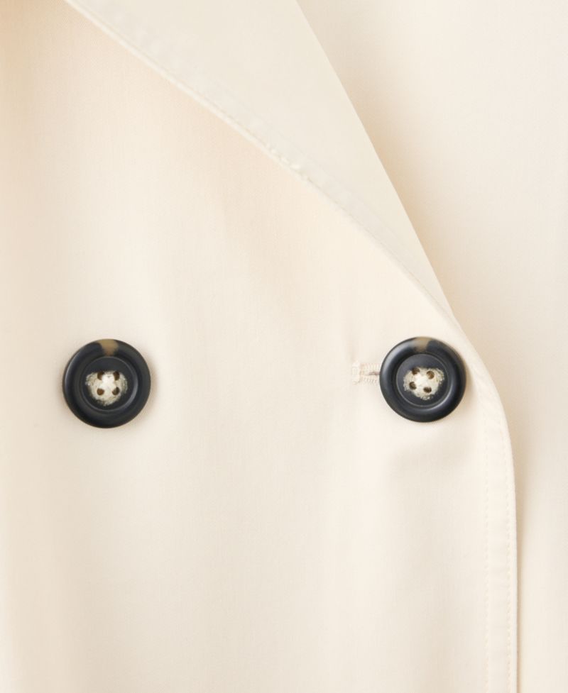 Women's Belted Funnel-Neck Long Trench Coat