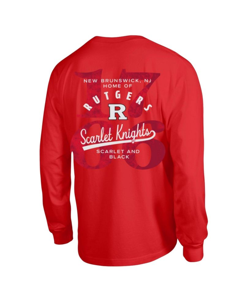 Men's Scarlet Rutgers Scarlet Knights Laminated All-Star Long Sleeve T-Shirt
