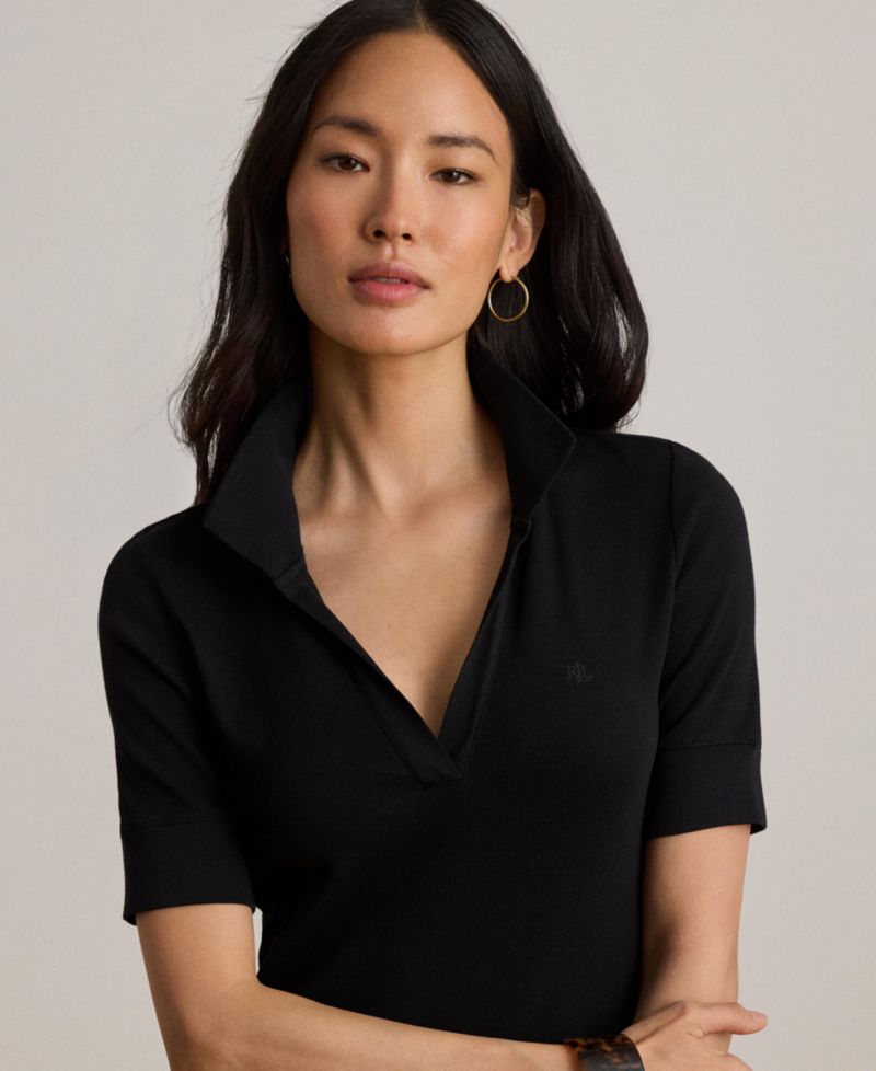 Women's Rib Knit Collared Dress