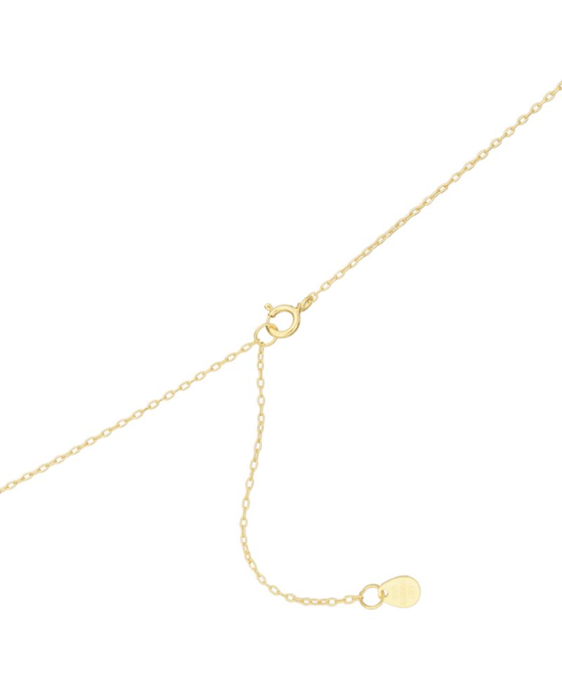 Cubic Zirconia Heart Key Pendant Necklace in (0.10 ct. t.w.) in Sterling Silver (also in 14k Gold Over Sterling Silver)
