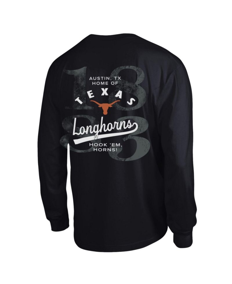 Men's Black Texas Longhorns Laminated All-Star Long Sleeve T-Shirt