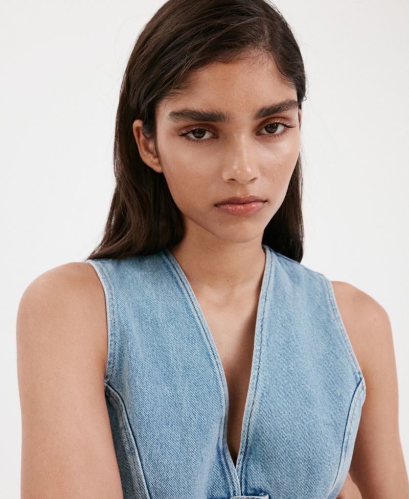 Women's Toggles Denim Top