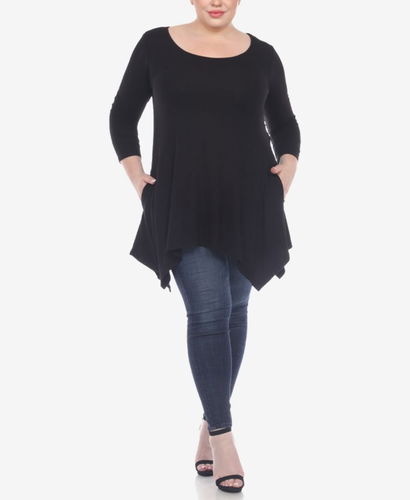 Plus Size Makayla Scoop Neck Tunic Top