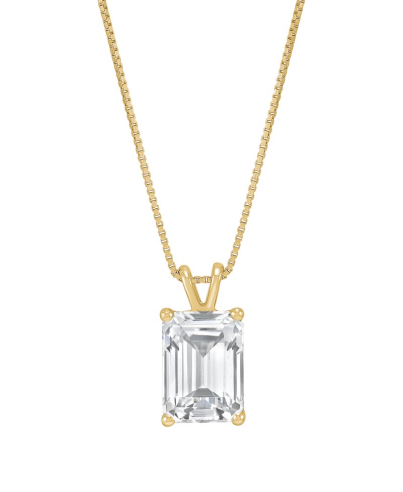 IGI Certified Lab-Grown Diamond Solitaire Pendant Necklace (2 ct. t.w.) in 14k White or Yellow Gold