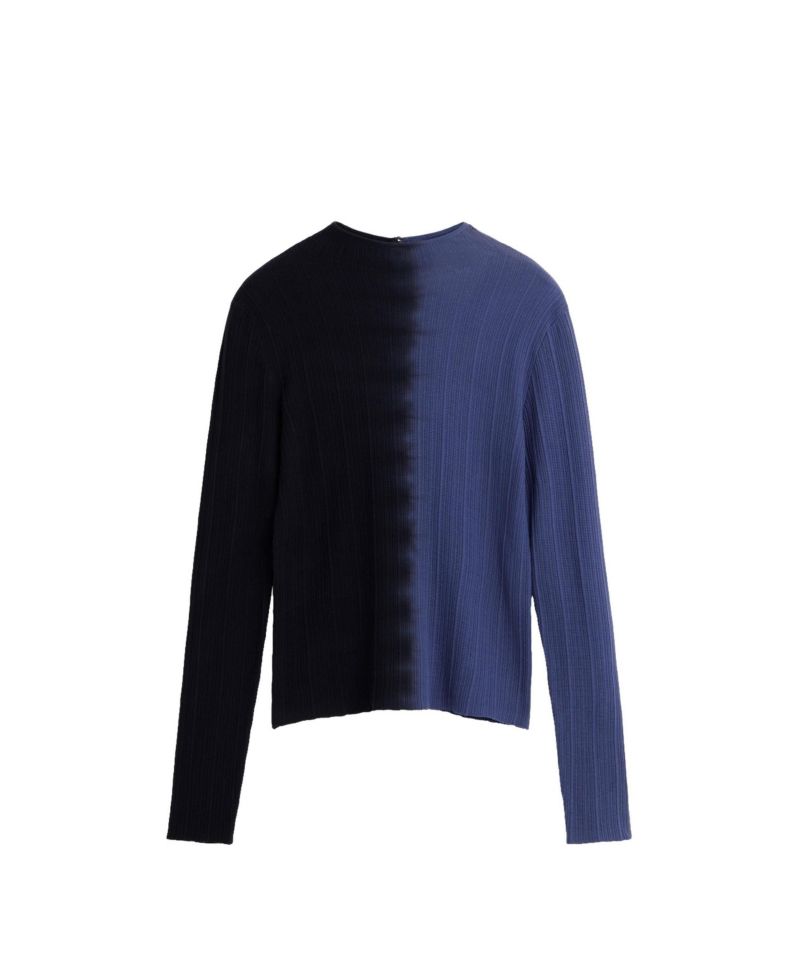 Women's Ribbed Two-Tone Sweater