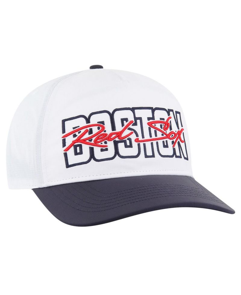 Men's White Boston Red Sox Lineman Hitch Adjustable Hat