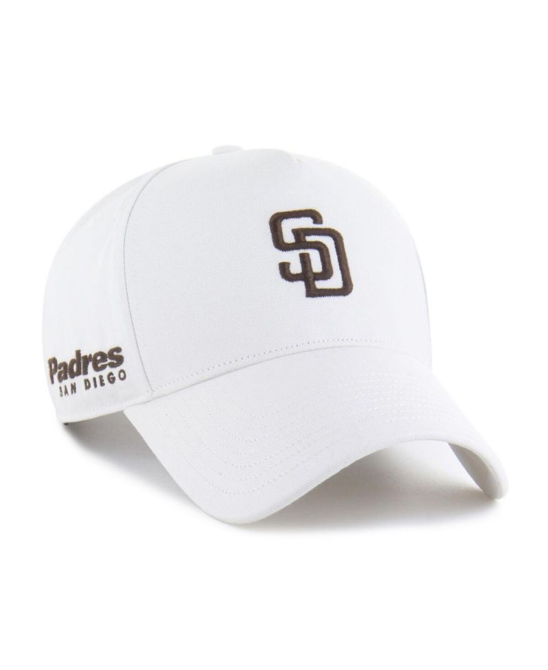 Men's White San Diego Padres Foundational Pinch Offside Adjustable Hat