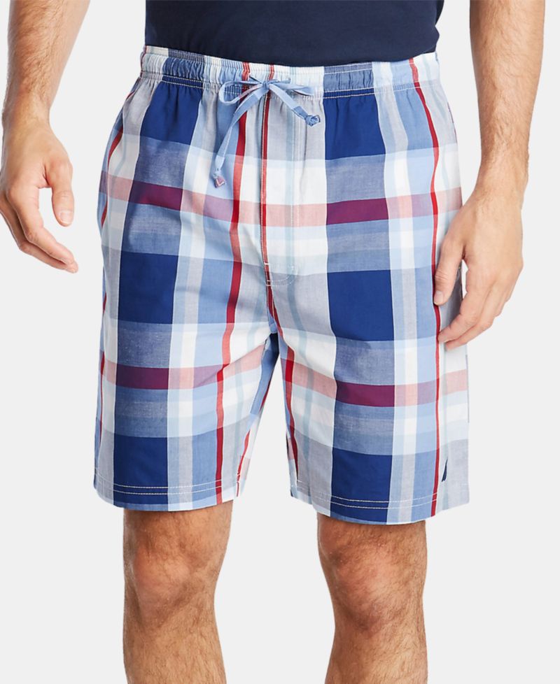 Men's Cotton Plaid Pajama Shorts