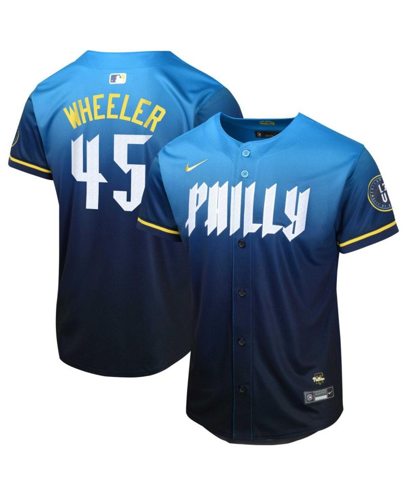 Big Boys and Girls Zack Wheeler Blue Philadelphia Phillies 2024 City Connect Limited Player Jersey