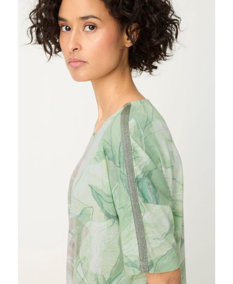 Women’s Leaf Print Jersey T-Shirt