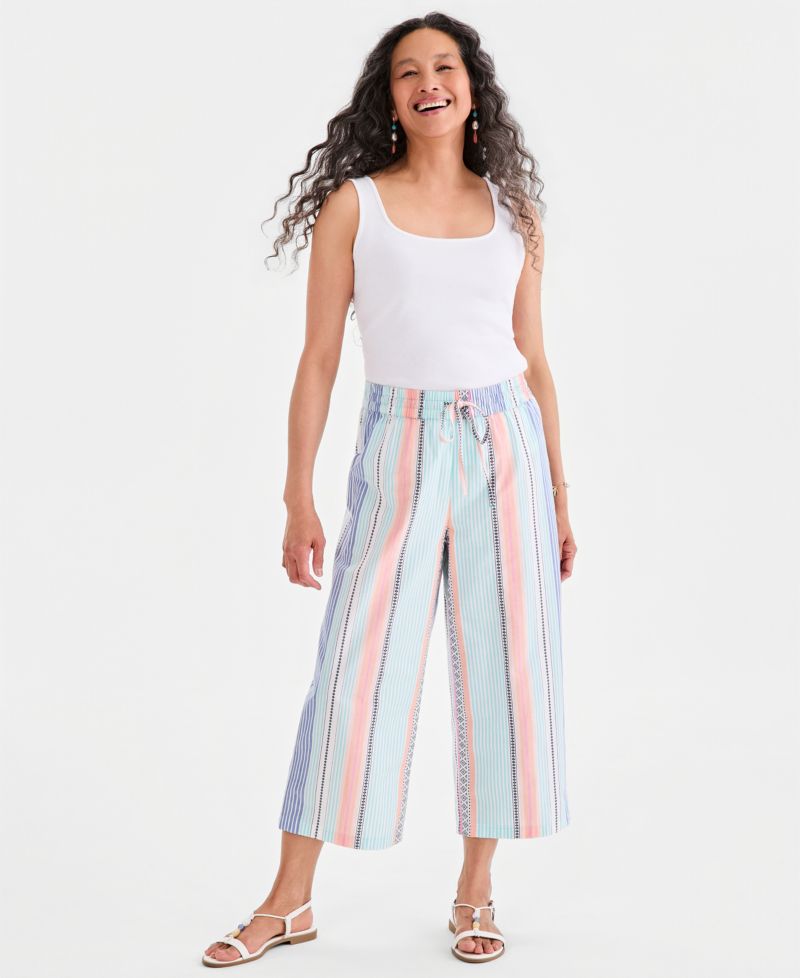 Women's Cotton Drawstring Pull-On Pants