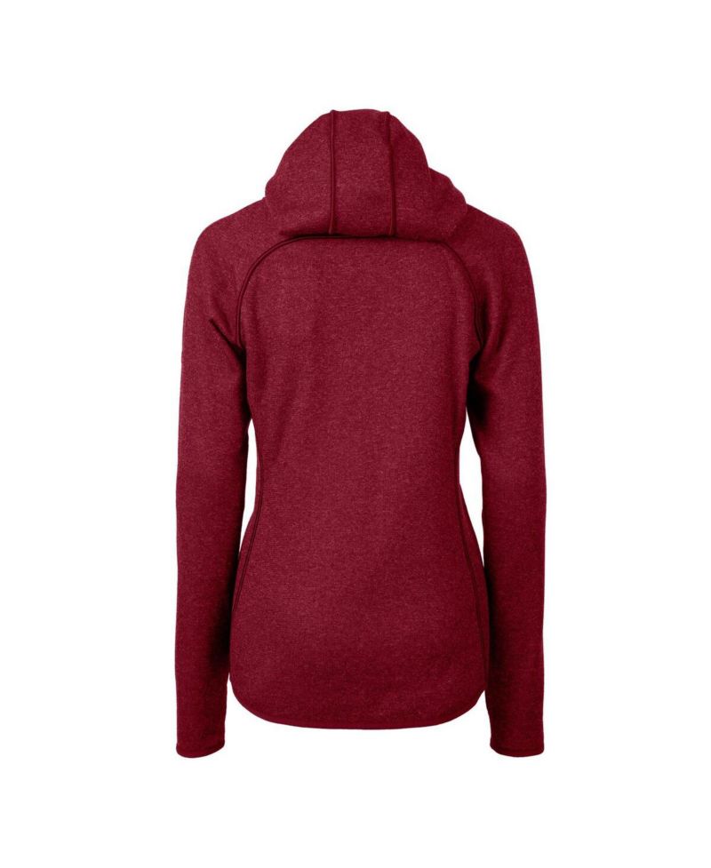 Women's Cardinal Philadelphia Phillies Americana Logo Mainsail Sweater-Knit Full-Zip Hoodie