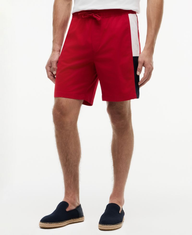 Men's 8" Regular-Fit TH Flag Stripe Shorts