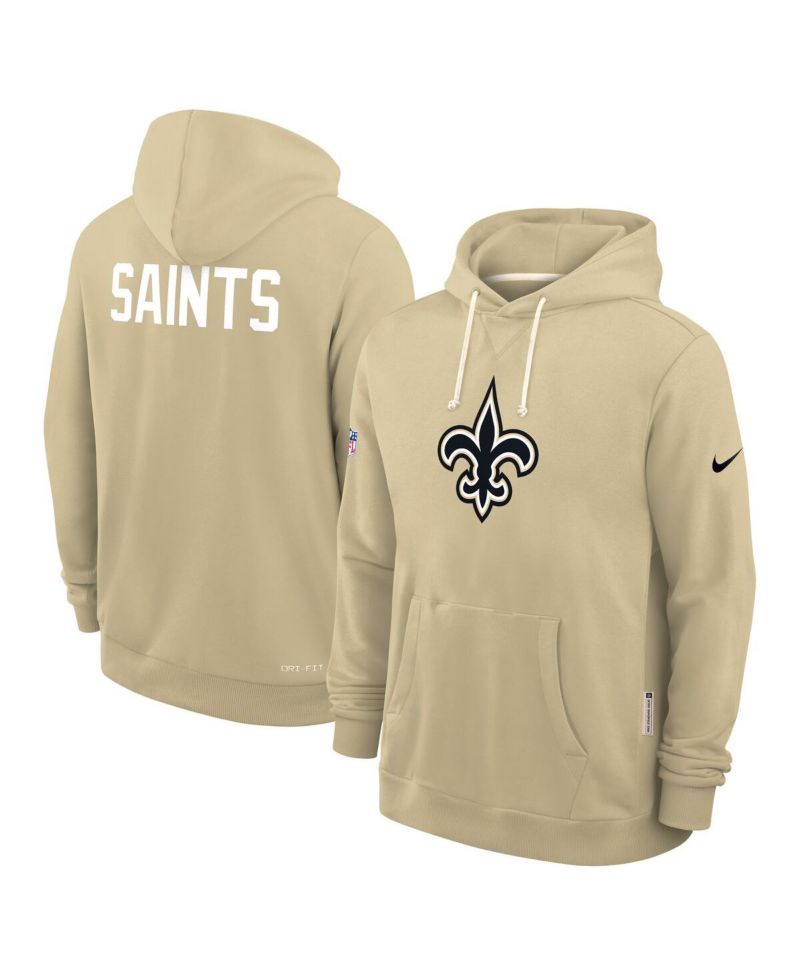 Men's Gold New Orleans Saints Sideline Standard Issue Alt 2 Dri-FIT Hoodie