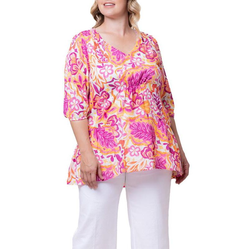 Women's Plus Size Oasis V-Neck Tunic Top