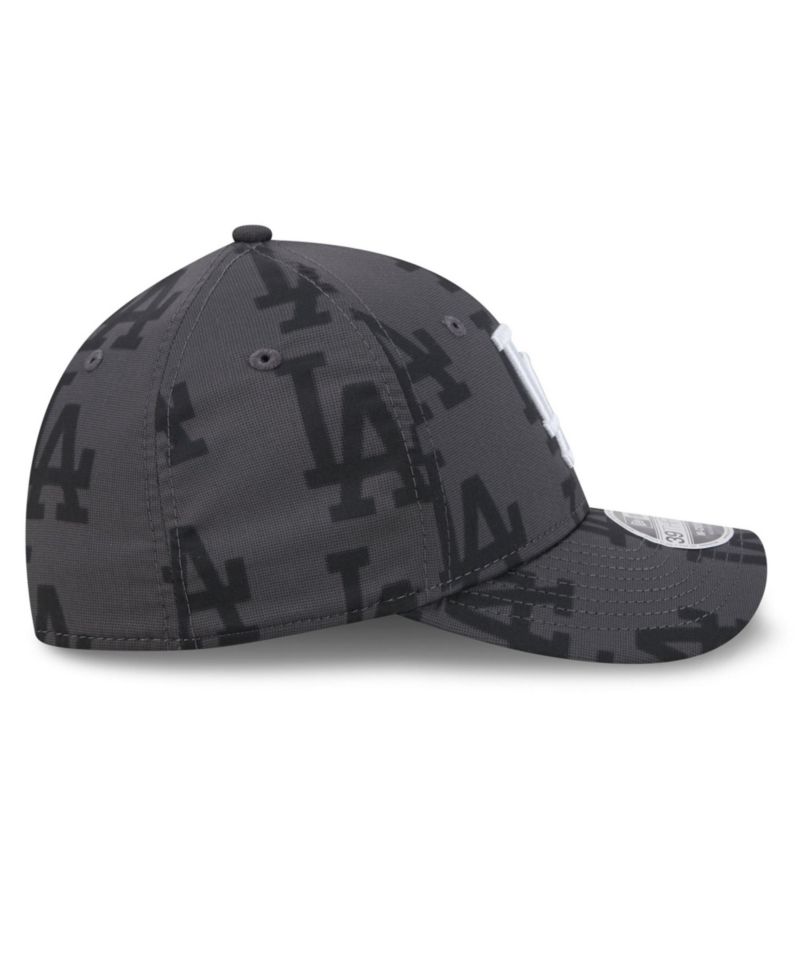 Men's Gray Los Angeles Dodgers Halftone 39THIRTY Flex Hat