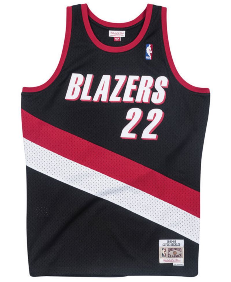 Big Boys Clyde Drexler Portland Trail Blazers Hardwood Classic Swingman Jersey