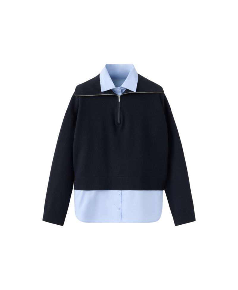 Women's Layered Collared Sweater