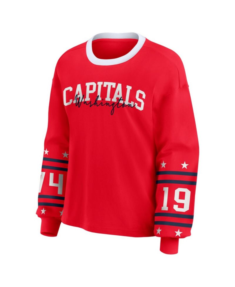 Women's Red Washington Capitals Long-Sleeve Sport T-Shirt