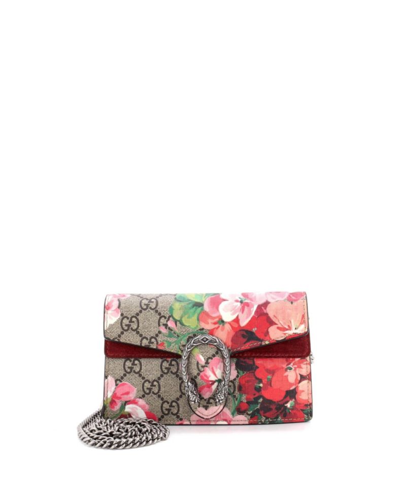 Super Mini Dionysus Bag Blooms Print GG Coated Canvas