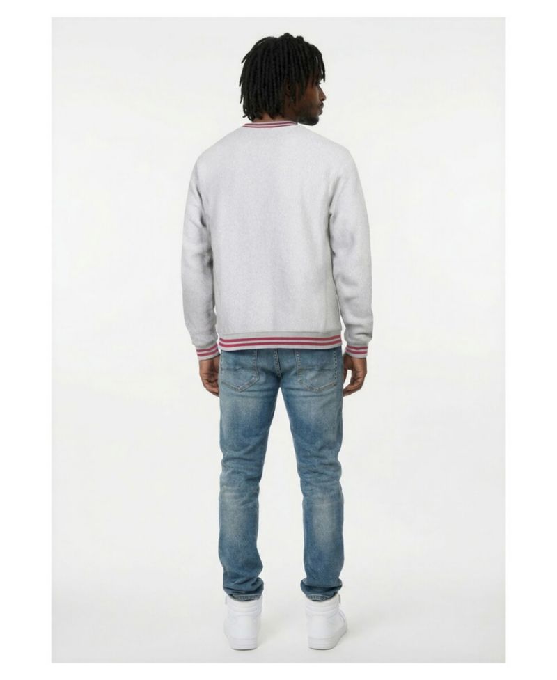 Men's Heather Gray Chicago Cubs Reverse Weave Sweatshirt