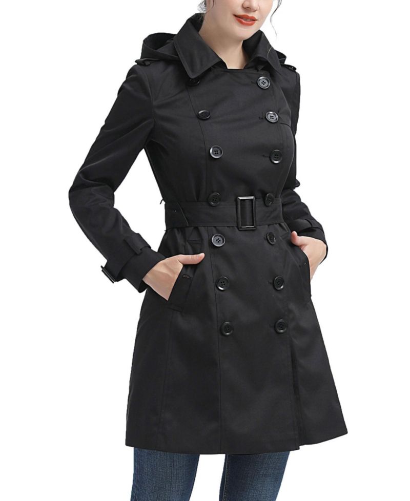 Women's kimi + kai Classic Hooded Trench Coat