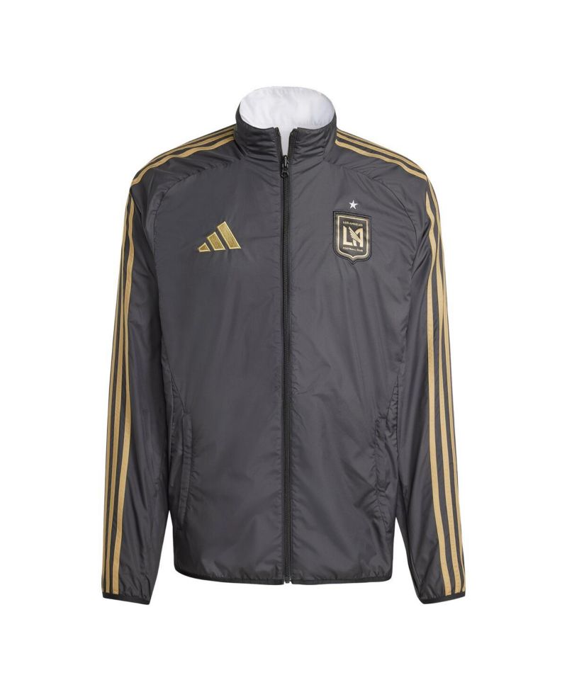 Men's Black/White LAFC 2025 Anthem Reversible Full-Zip Jacket