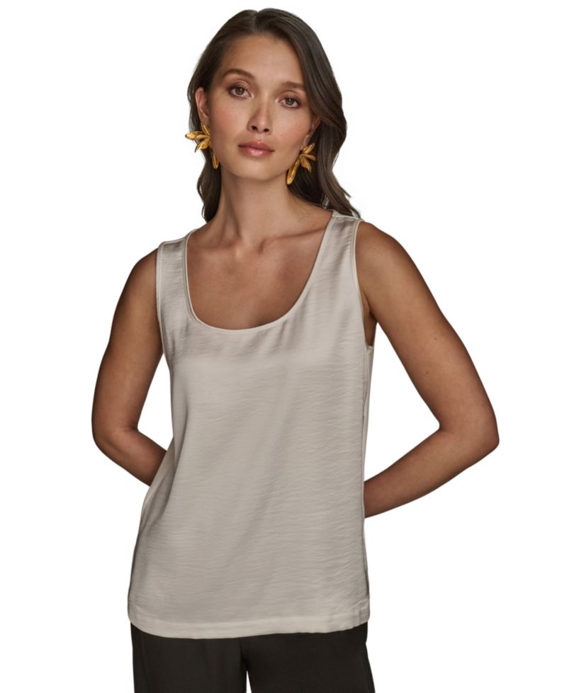 Women's Satin Scoop-Neck Tank Top