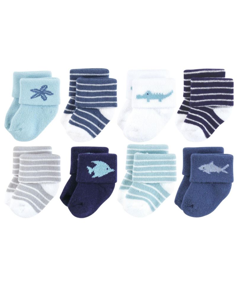 Baby Boys Hudson Comfort 8-Pack Terry Socks