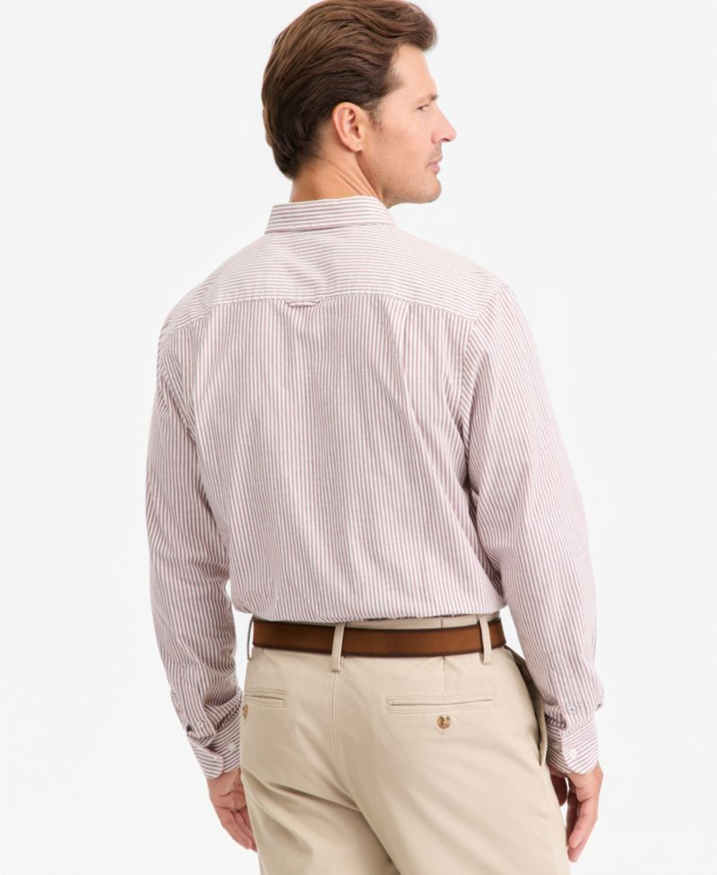 Men's Stripe Button-Down Oxford Shirt