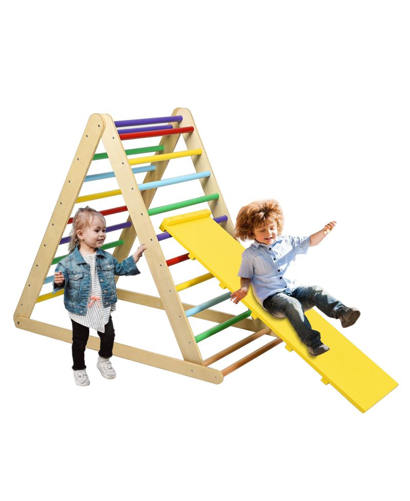 Foldable Montessori Triangle Climber with Reversible Ramp