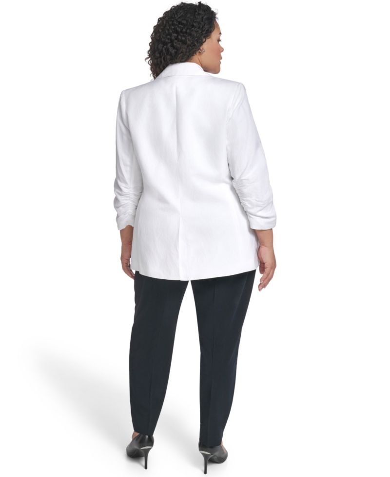 Plus Size Notch Collared Blazer