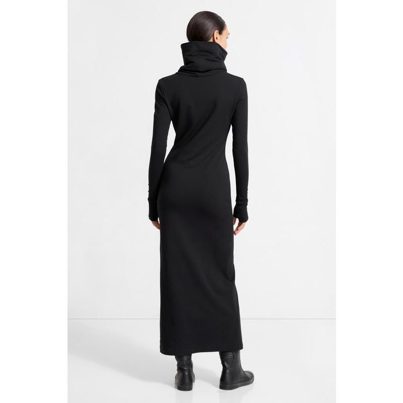 Women's Lisa Oversized-Collar Thumbhole Long-Sleeve Sweatshirt Dress