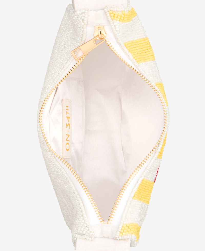 Beaded Half Moon Shoulder Bag