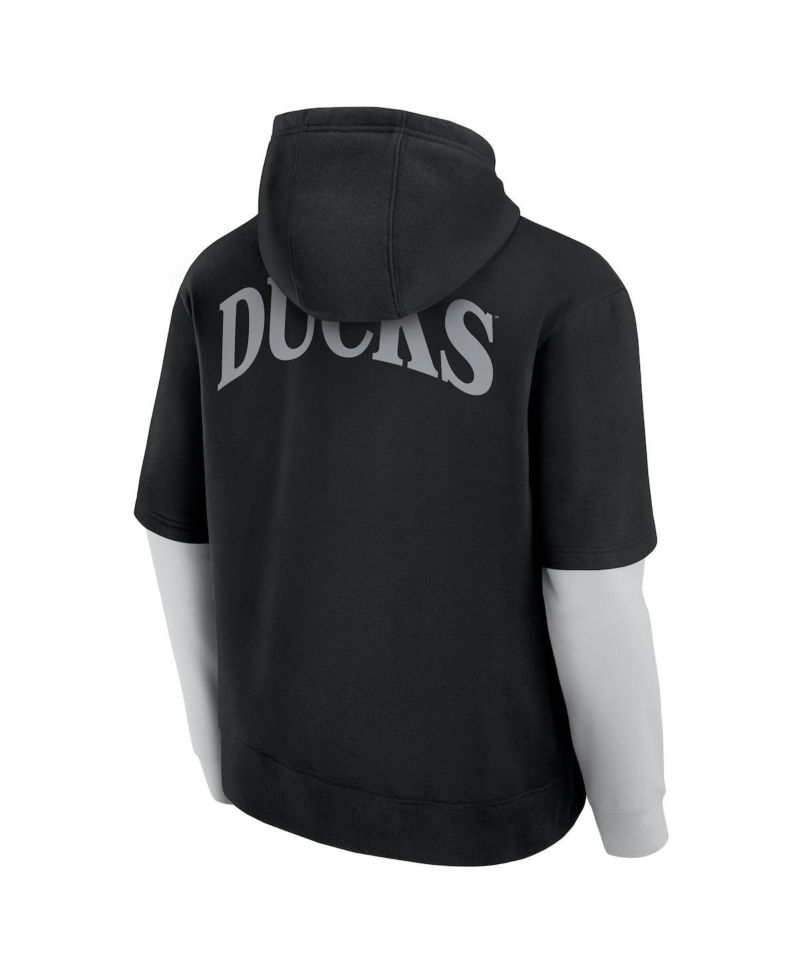 Men's Black Oregon Ducks Sleek Pullover Hoodie