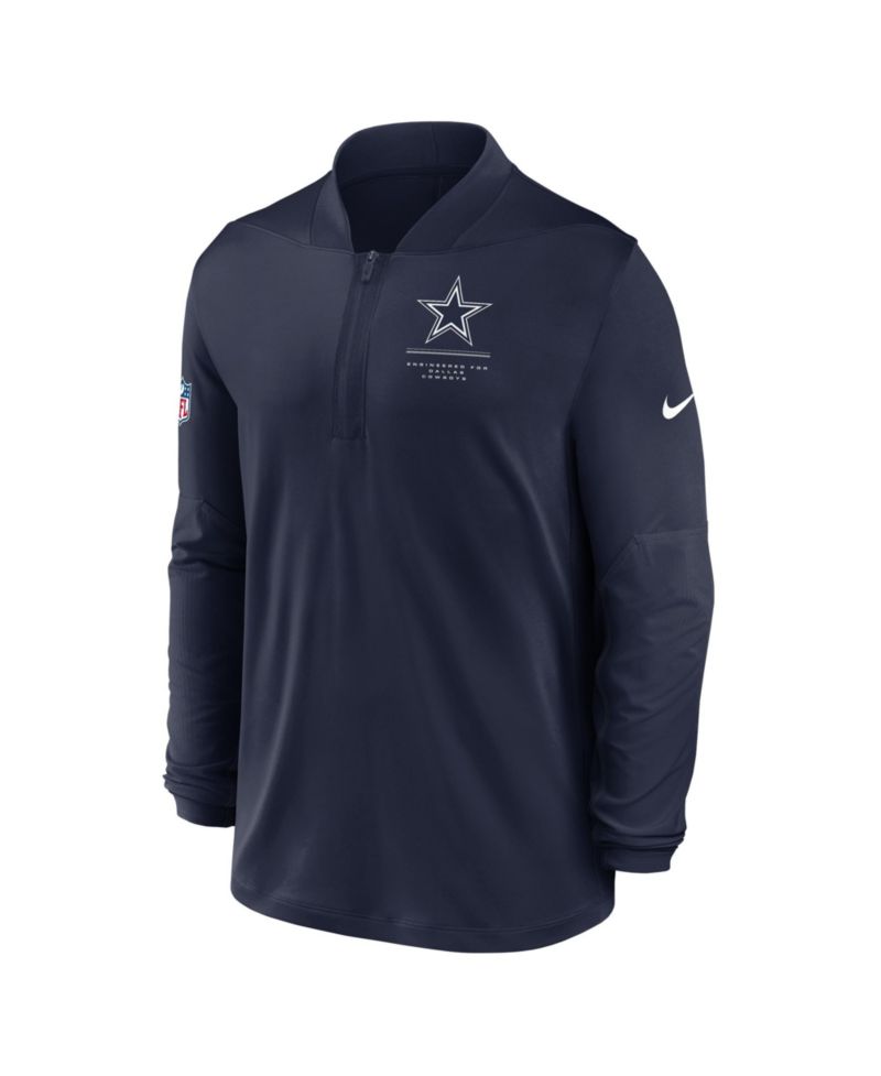 Men's Navy Dallas Cowboys Sideline Logo Glory Midweight Dri-FIT Half-Zip Pullover