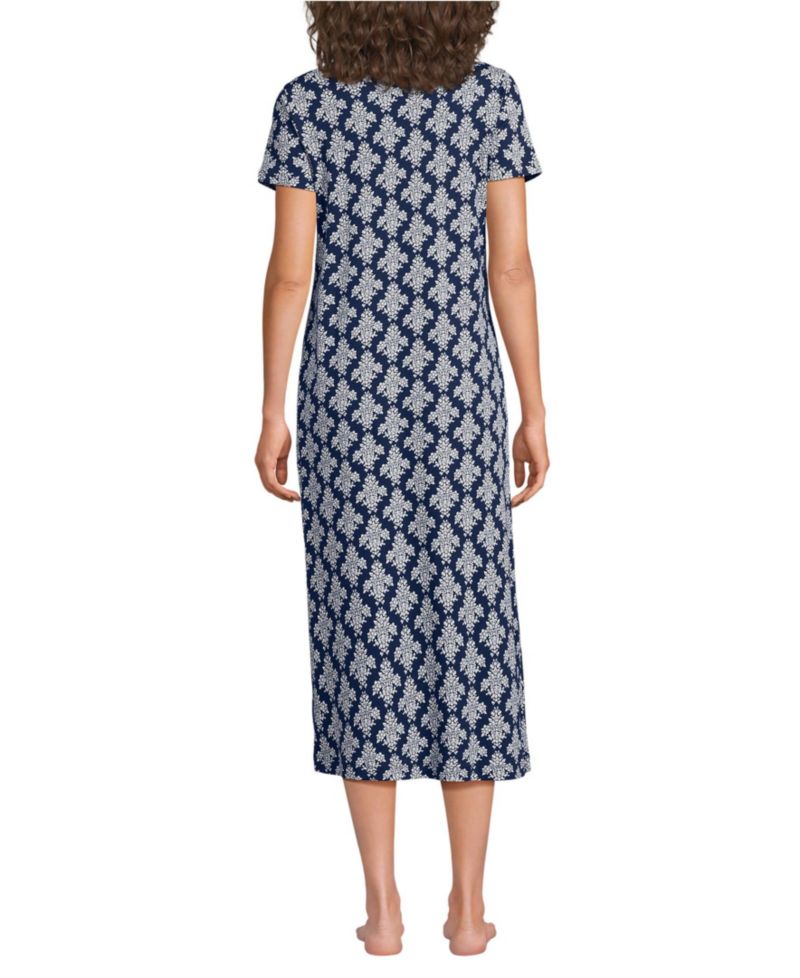 Women's Cotton Short Sleeve Midcalf Nightgown