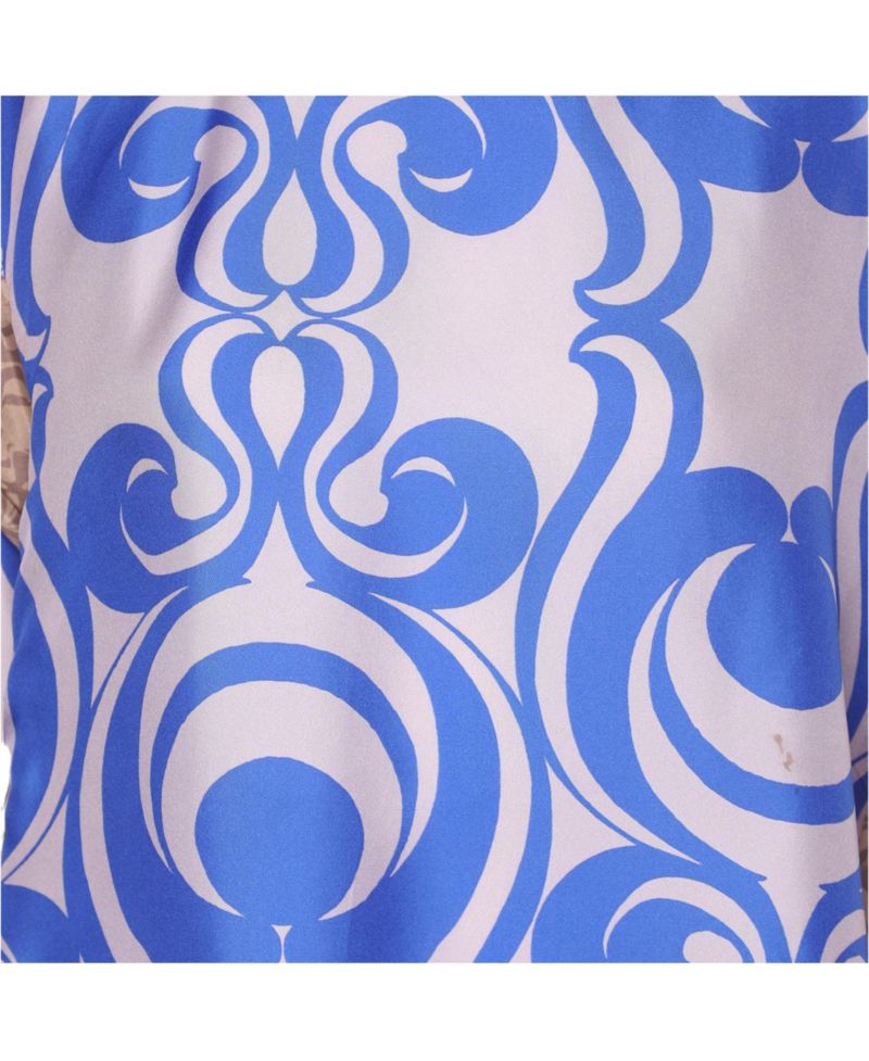 Women's Abstract Print Silk Satin Blouse