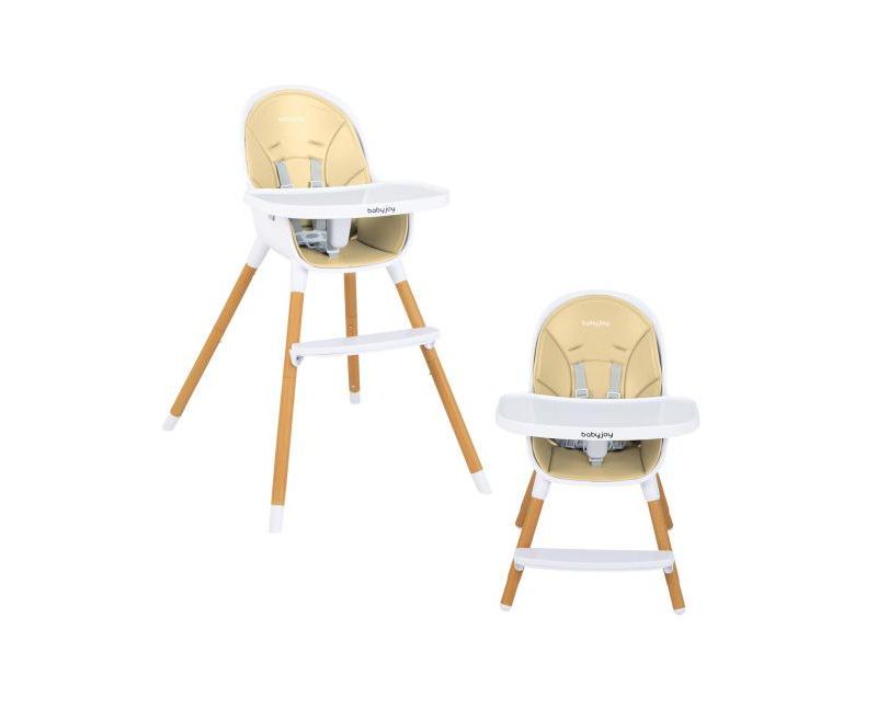 4-in-1 Convertible Baby High Chair Infant Feeding Chair with Adjustable Tray