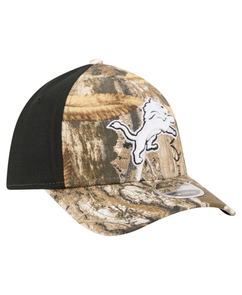 Detroit Lions Real Tree 39THIRTY Stretch Fit Baseball Cap