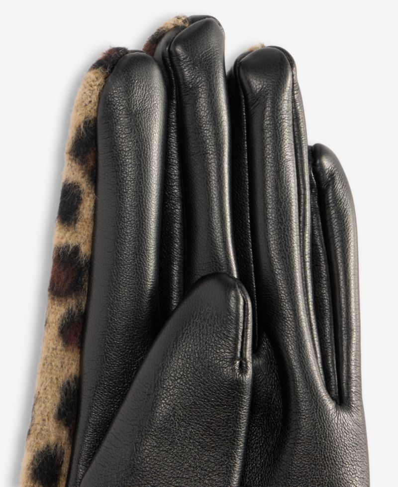 Women's Brushed Leopard Gloves